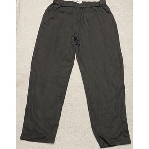 Vetta Pants Size L Black Tencel Wide Leg Pull On‎ Pockets